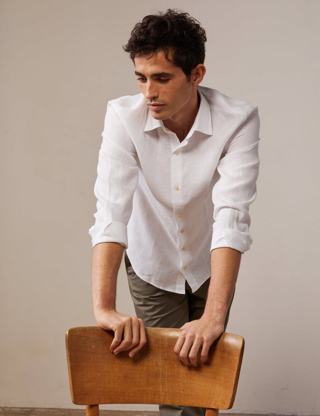 Chemise Auguste en lin blanche