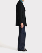 Caban En Serg De Laine Vierge Noir