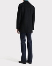 Caban En Serg De Laine Vierge Noir