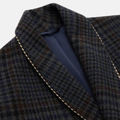Grey Check Wool Pierce Gown