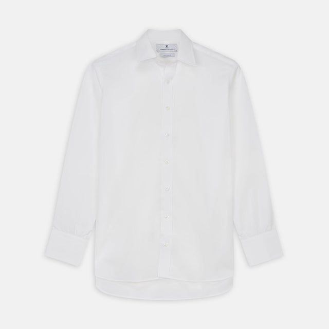 White Cotton Voile Regular Fit Mayfair Shirt