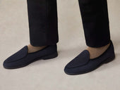 Stride Loafers In Midnight Glove Suede Sole