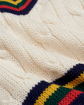 Made-in-England Argyll & Sutherland Cable Knit Wool Cricket Sweater