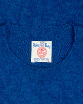 Made-in-Scotland Medium Blue Shaggy Dog Icon Sweater - Trim Fit