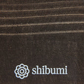 Knee Socks Shadow Stripes Chocolate Beige Pure Cotton