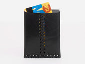 No. 092 Card Case with Snaps, Black