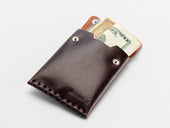 No. 092 Card Case with Snaps, Dark Brown