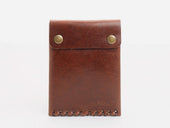 No. 092 Card Case with Snaps, Tan