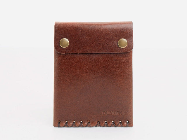 No. 092 Card Case with Snaps, Tan