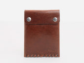 No. 092 Card Case with Snaps, Tan