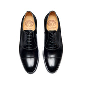 Black Hi-Shine 5 Eye Oxford Shoe