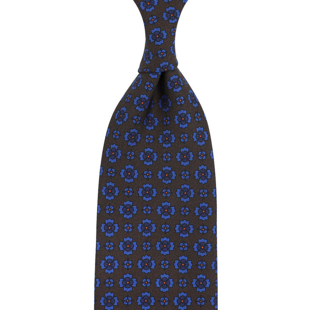 Ancient Madder Silk Tie - Brown - Hand-Rollled