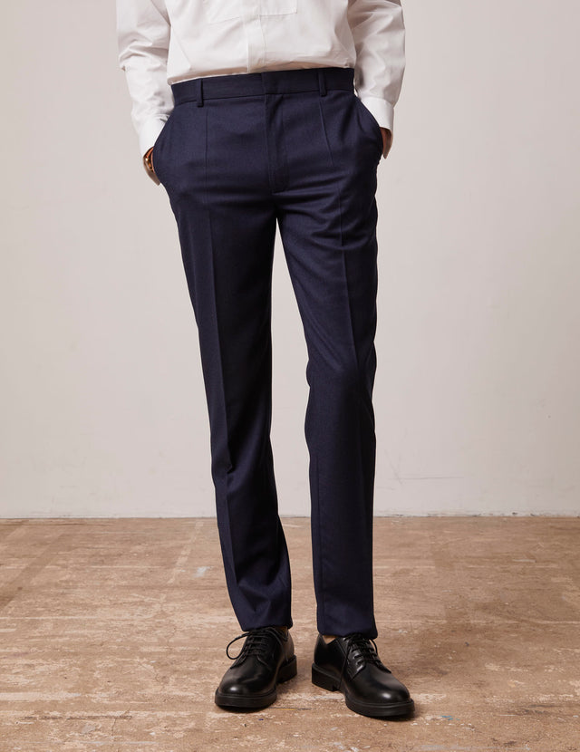 Pantalon de costume Greyson en toile de laine marine