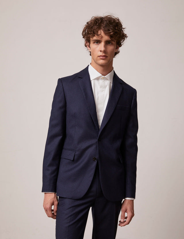 Veste de costume Gordon en toile de laine marine