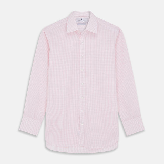 Pink Windowpane Check Mayfair Shirt