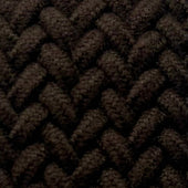 Cotton Elastic Woven Belt In Dark Brown