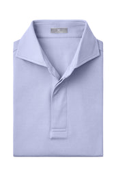 Light Blue Spread Collar Polo - Short Sleeve Davis Fit (Slim)