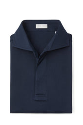 Navy Spread Collar Polo - Short Sleeve Davis Fit (Slim)