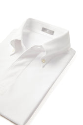 White Button Down Collar Polo - Short Sleeve Davis Fit (Slim)
