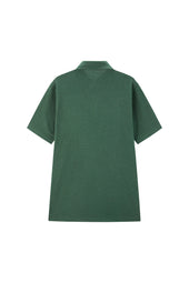 Dark Green Button Down Collar Polo - Short Sleeve Davis Fit (Slim)