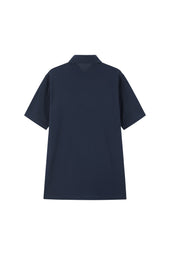 Navy Blue Button Down Collar Polo - Short Sleeve Davis Fit (Slim)