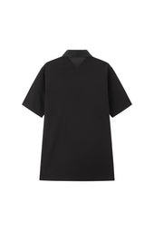 Black Button Down Collar Polo - Short Sleeve Davis Fit (Slim)