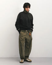 Cinch Back Curved Pants Corduroy