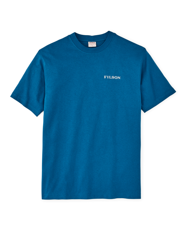 Frontier Logo T-shirt - Sapphire / Scenic Mark