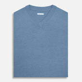 Pale Fine Merino V Neck Vest