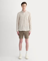 The Classic Shirt in Linen | Bone / Toasted Coconut
