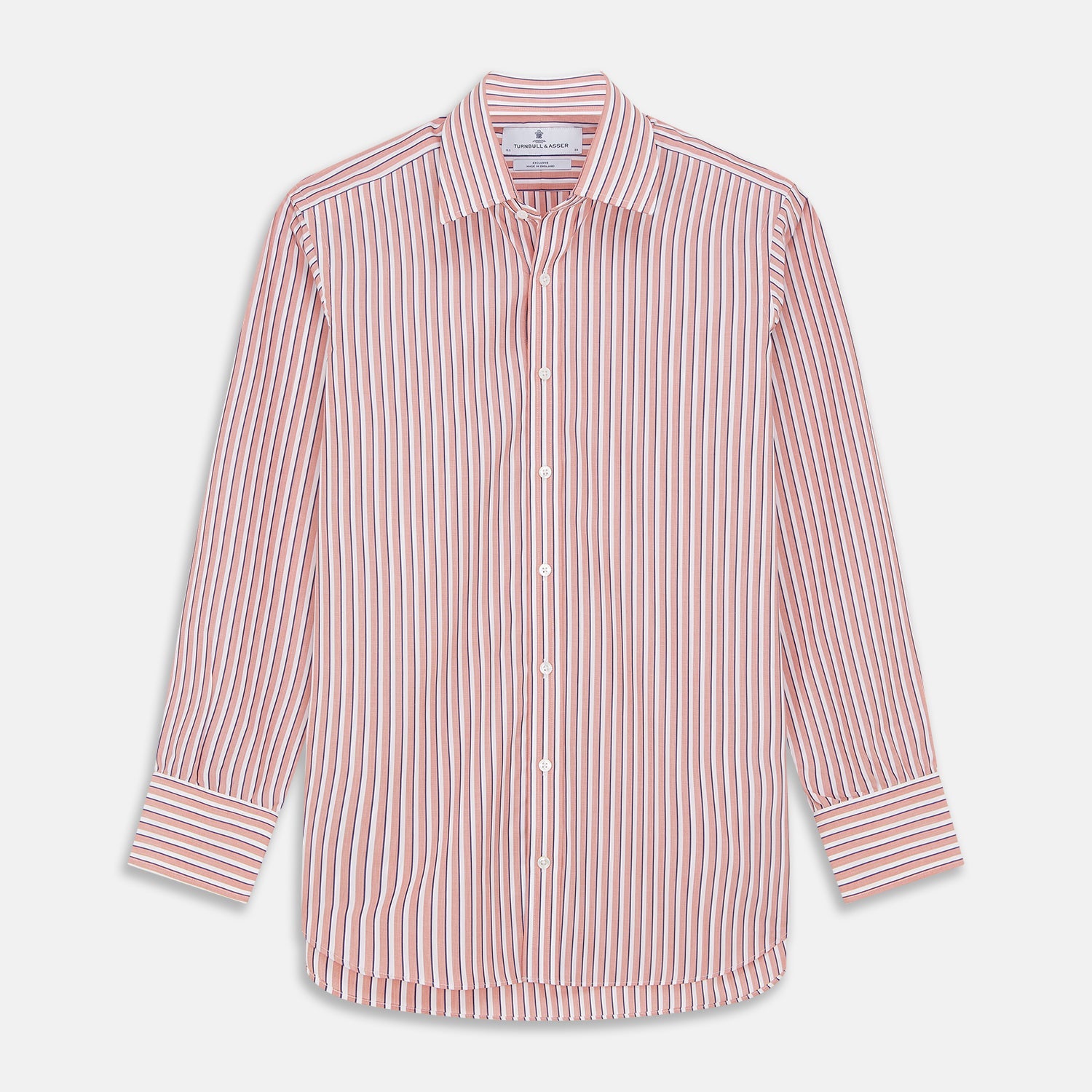And White Stripe Cotton Regular Fit Mayfair Shirt