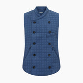 Azzurro Double Breasted Quilted Gilet