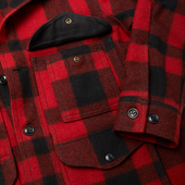 Mackinaw Wool Cruiser Jacket - Red/black Plaid