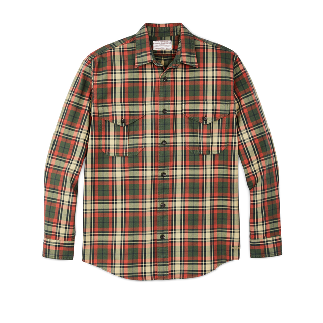 Lightweight Alaskan Guide Shirt - Silver Pine / Burnt Red Plaid