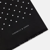 And White Spotted Silk Scarf