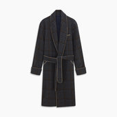 Grey Check Wool Pierce Gown