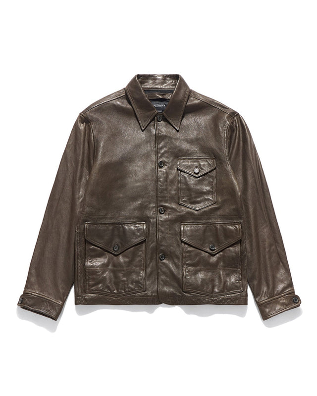TRAILFINDER LEATHER JACKET / D.BROWN