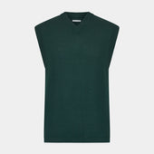 Petrol Fine Merino V Neck Vest