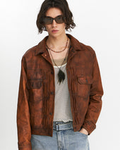 Trucker Leather Jacket Vintage