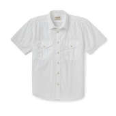Filson's Washed Short Sleeve Feather Cloth Shirt - White