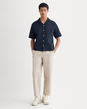 Cropped Resort Shirt | Navy
