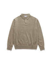 COLLAR LONG SLEEVES KNIT / MUSHROOM