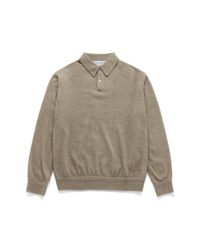 COLLAR LONG SLEEVES KNIT / MUSHROOM