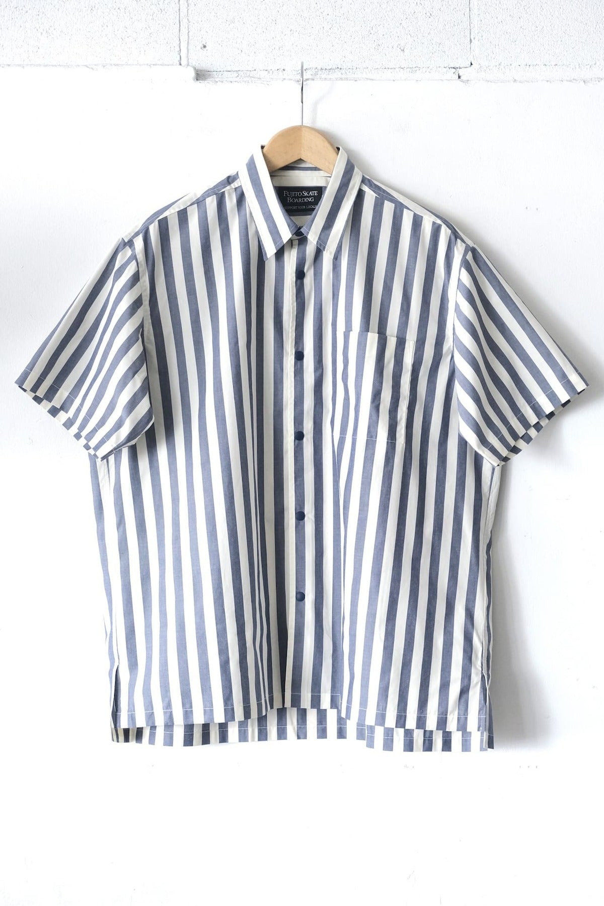 FSB S/S Snap Button Shirt Navy Stripe,Black Stripe | Directors Web Shop powered by BASE