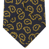 And Gold Petal Paisley Silk Tie