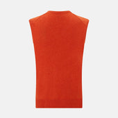 Red Cashmere Sleeveless Vest