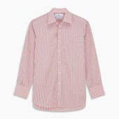 And White Stripe Cotton Regular Fit Mayfair Shirt