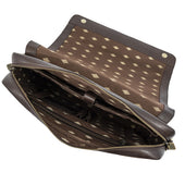 Entregar Messenger Bag Leather And Sand Canvas