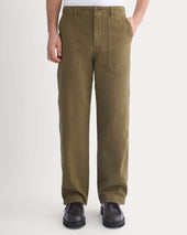 Relaxed Herringbone Fatigue Pants | Beech
