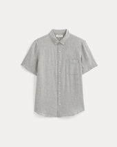 The Classic Short-Sleeve Shirt in Linen | Agave / Bone
